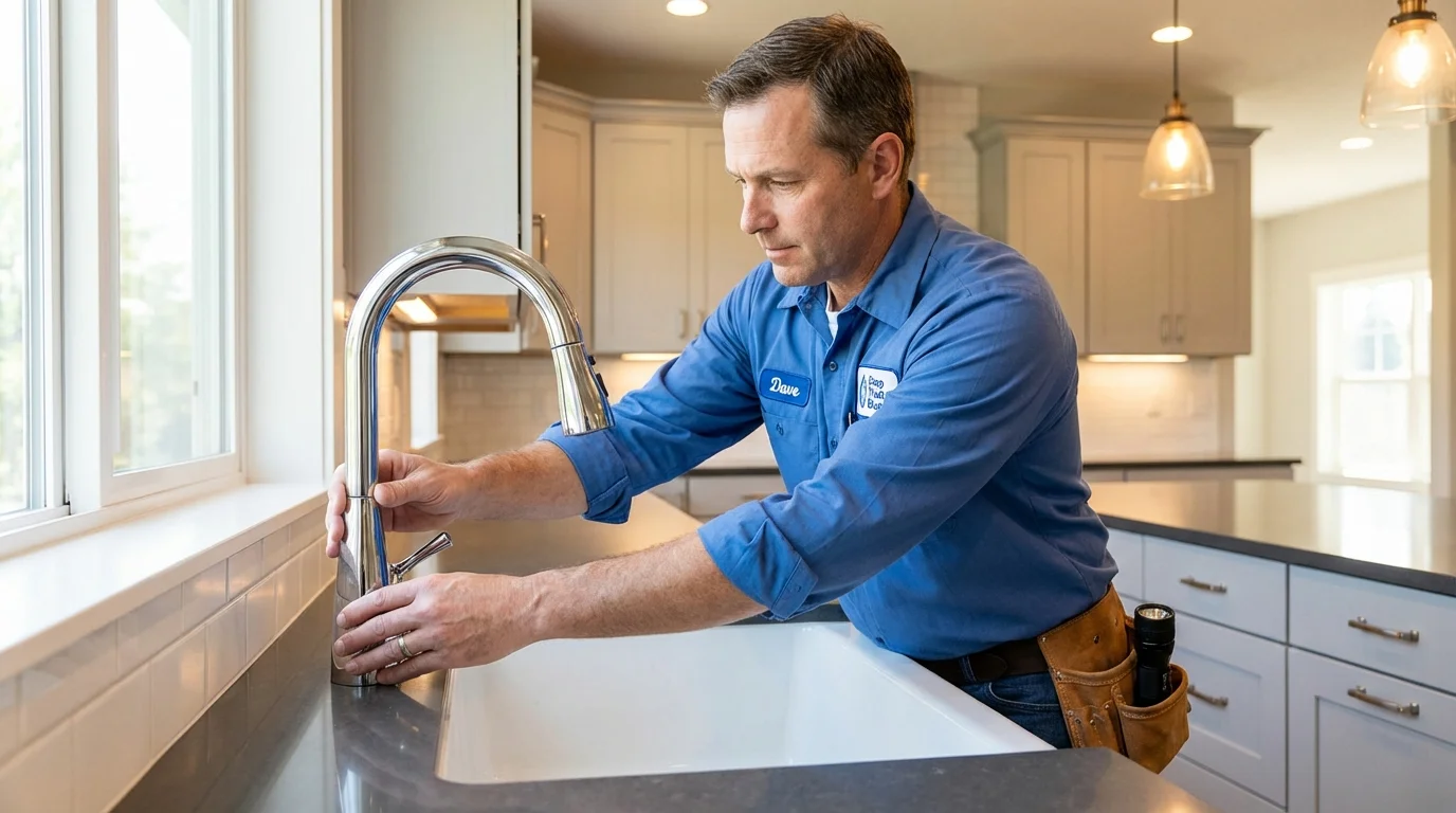 Kitchen faucet installation by Johns Plumbing LLC in Hooper